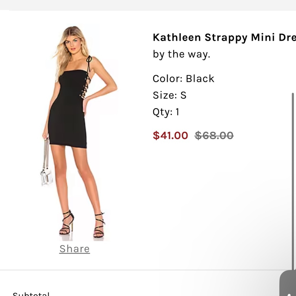 By The Way - Kathleen Strappy Mini Dress (S)